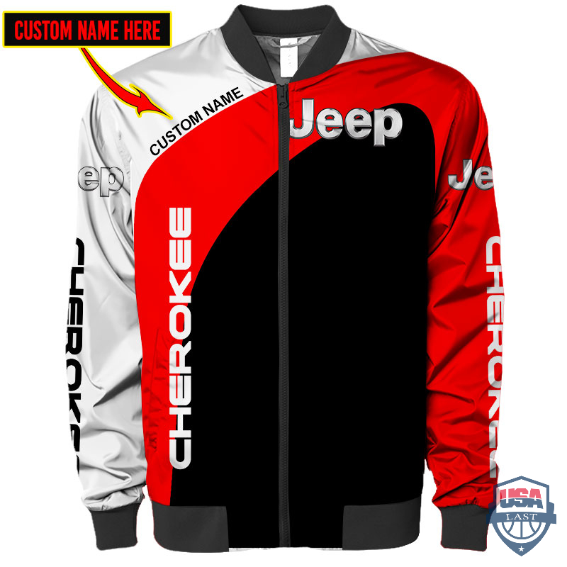 Jeep Cherokee Custom Name Bomber Jacket Jeep Cherokee Custom Name Bomber Jacket