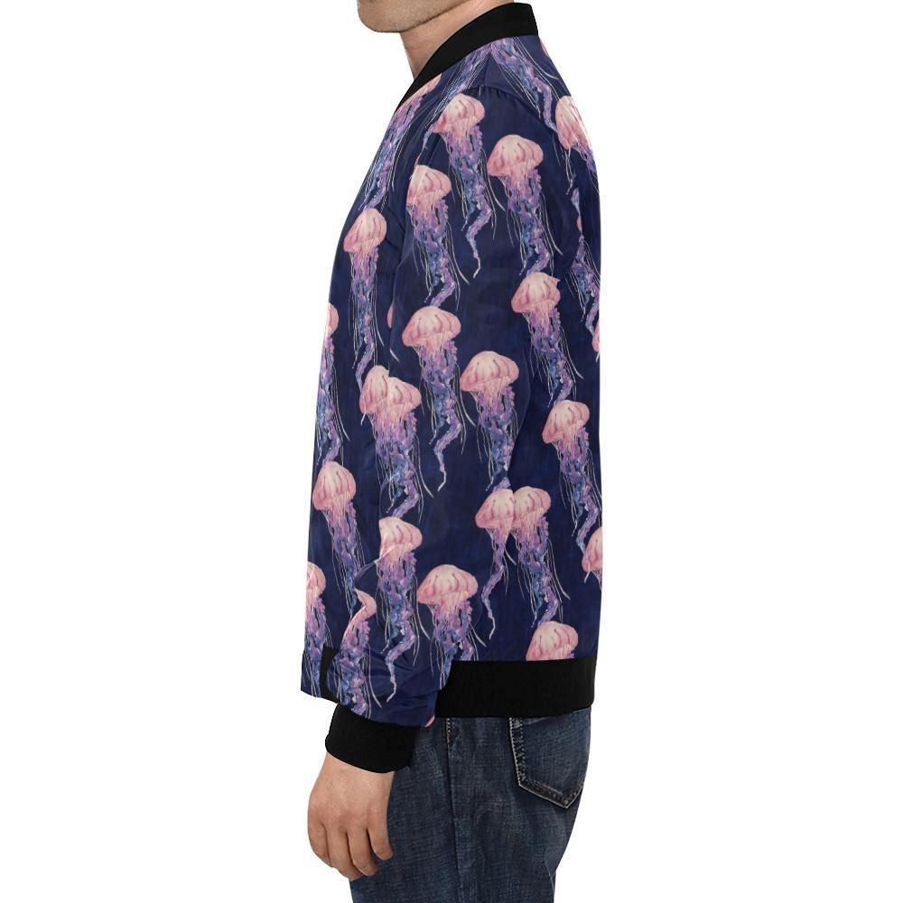 Jellyfish-Print-Pattern-Mens-Bomber-Jacket-1