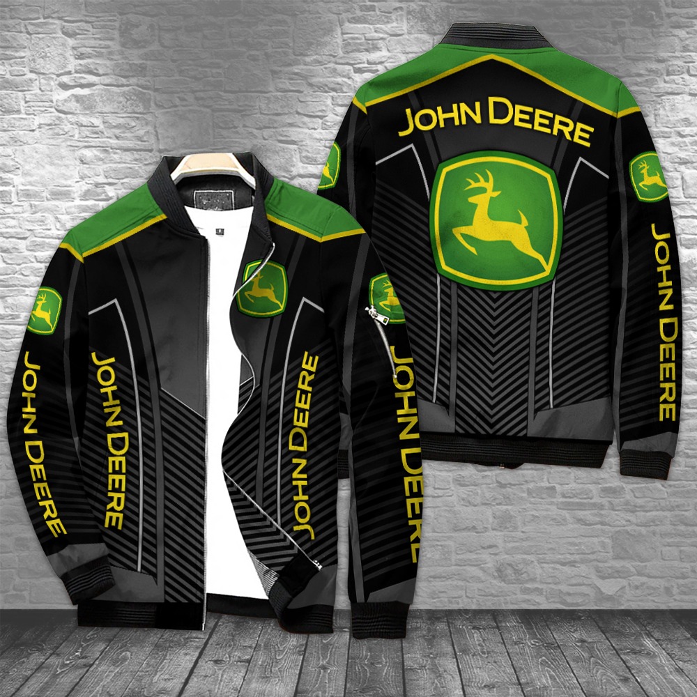 John Deere All Over Printed Bomber Jacket John Deere All Over Printed Bomber Jacket