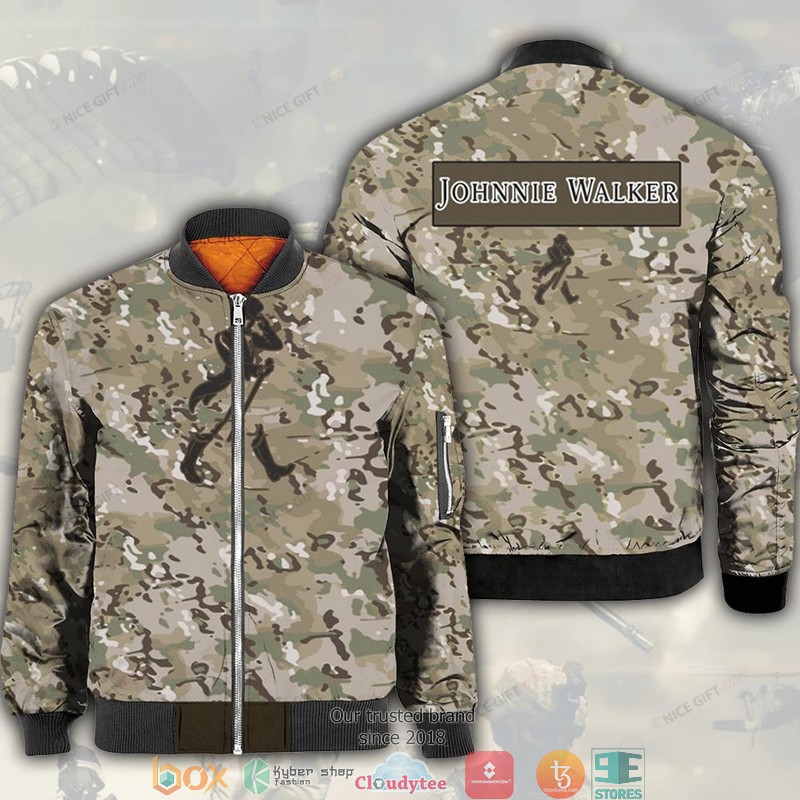 Johnnie Walker Camouflage Bomber Jacket Johnnie Walker Camouflage Bomber Jacket