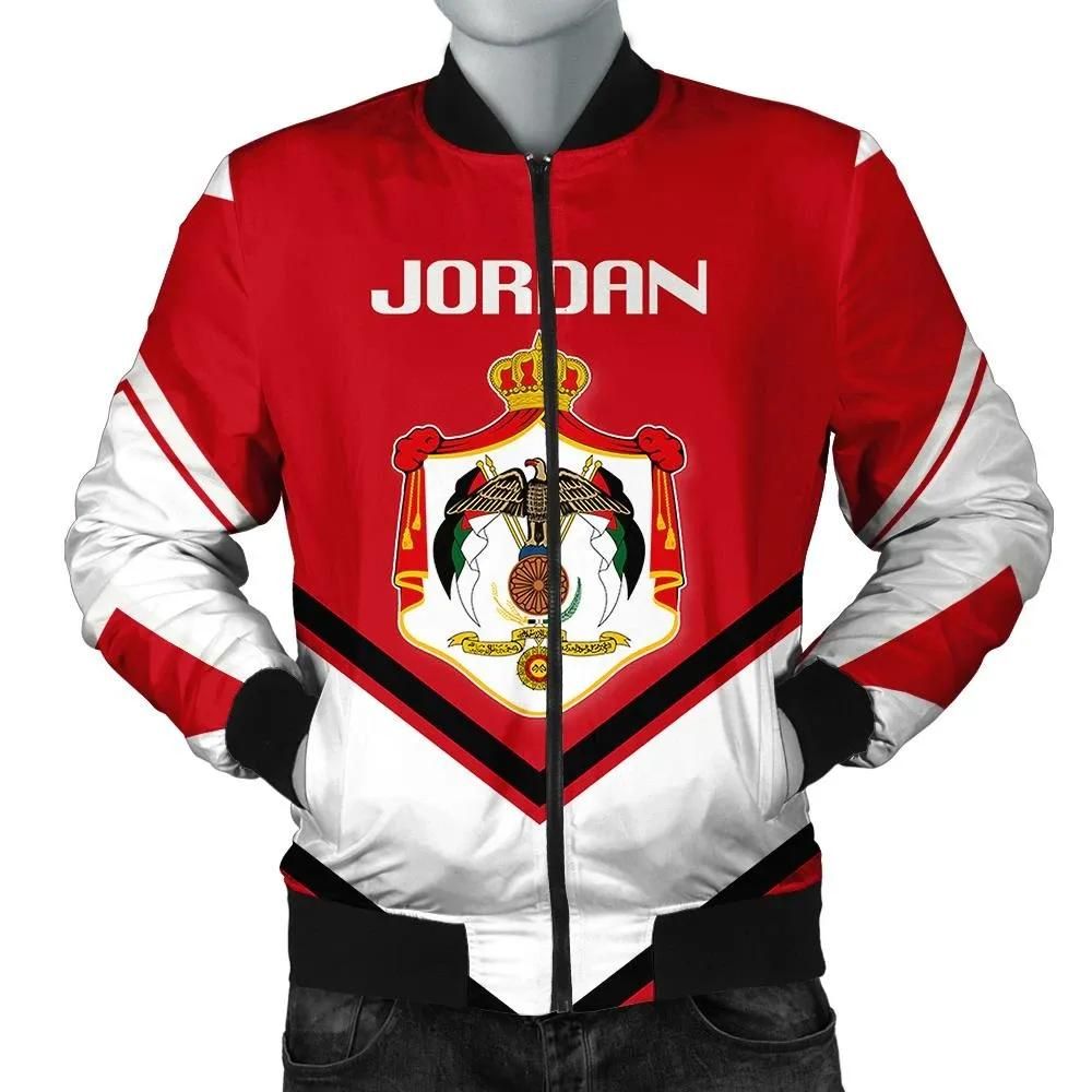Jordan Coat Of Arms Men Bomber Jacket Lucian Style J5W Bomber Jacket Jordan Coat Of Arms Men Bomber Jacket Lucian Style J5W Bomber Jacket