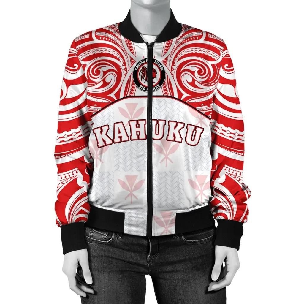Kanaka Kahuku High School Women's Bomber Jacket bDemodern Style AH JH Bomber Jacket Kanaka Kahuku High School Women's Bomber Jacket bDemodern Style AH JH Bomber Jacket