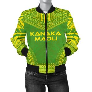 Kanaka Maoli Flag Polynesian Chief Women'S Bomber Jacket - Bn10 Bomber Jacket