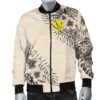 Kanaka Maoli (Hawaiian) Men's Bomber Jacket - The Beige Hibiscus A7 Bomber Jacket
