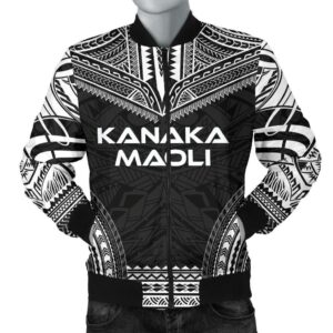 Kanaka Maoli Polynesian Chief Men's Bomber Jacket - Black Version - Bn10 Bomber Jacket