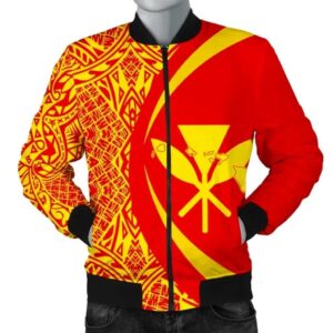 Kanaka Mauna Kea Polynesian Men's Bomber Jacket - Circle Style  - AH - J9 Bomber Jacket