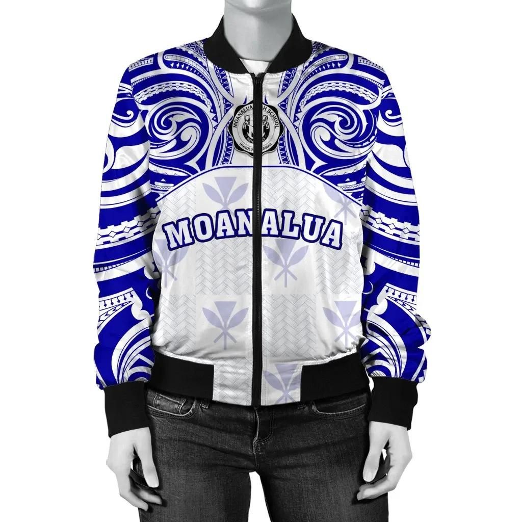 Kanaka Moanalua High School Women's Bomber Jacket bDemodern Style AH JH Bomber Jacket Kanaka Moanalua High School Women's Bomber Jacket bDemodern Style AH JH Bomber Jacket
