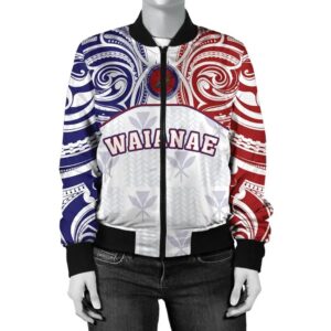 Kanaka Waianae High School Women's Bomber Jacket bDemodern Style AH JH Bomber Jacket