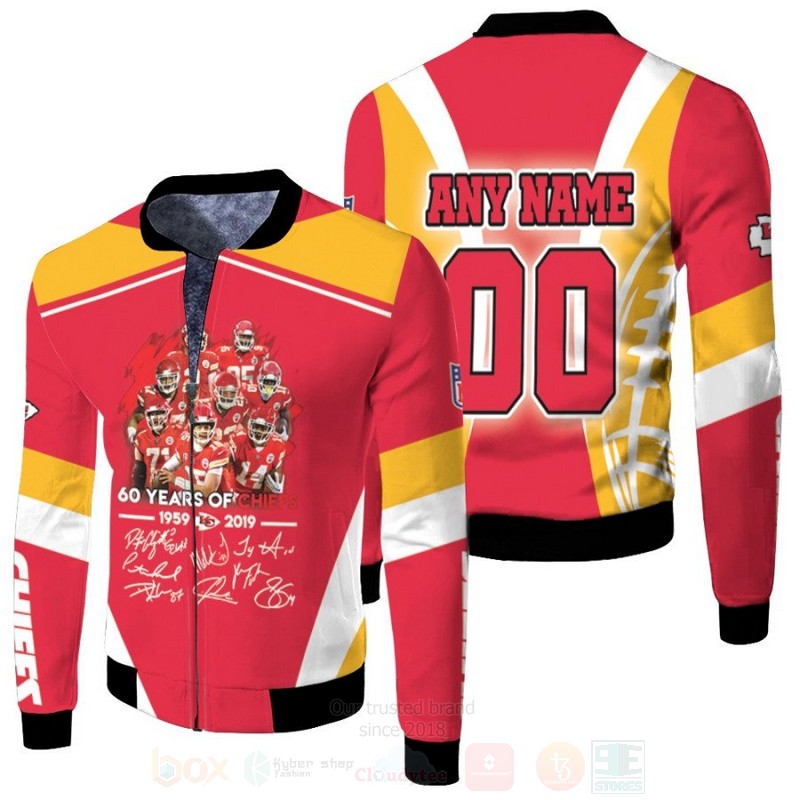 Kansas City Chiefs 60 Years Of Chiefs 1959 2019 Legends Signed Personalized 3D Bomber Jacket Kansas City Chiefs 60 Years Of Chiefs 1959 2019 Legends Signed Personalized 3D Bomber Jacket