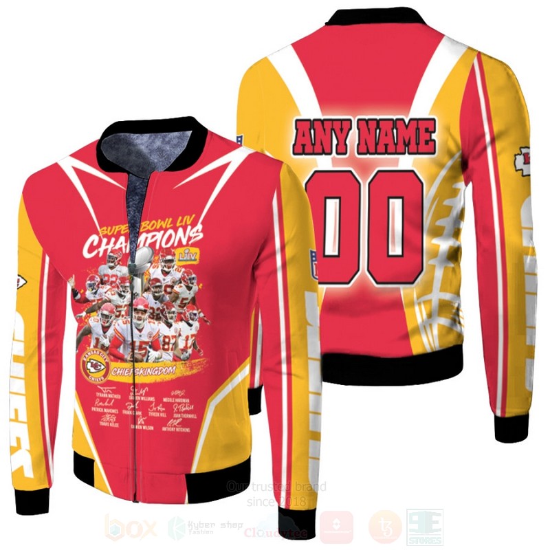 Kansas City Chiefs Champions Chiefs Kingdom Player Signatures Personalized 3D Bomber Jacket Kansas City Chiefs Champions Chiefs Kingdom Player Signatures Personalized 3D Bomber Jacket