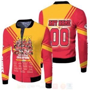 Kansas City Chiefs Nfl Super Bowl Champions All Players Signatures Personalized 3D Bomber Jacket