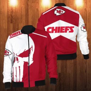 Kansas City Chiefs Punisher Skull Bomber Jacket
