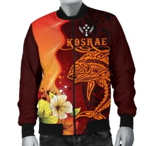 Kosrae Men's Bomber Jacket - Tribal Tuna Fish - BN39 Bomber Jacket
