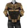 Kosrae Polynesian Chief Women'S Bomber Jacket - Gold Version - Bn10 Bomber Jacket