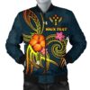 Kosrae Polynesian Personalised Men's Bomber Jacket - Legend of Kosrae (Blue) - BN15 Bomber Jacket
