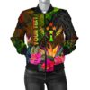 Kosrae Polynesian Personalised Women's Bomber Jacket - Hibiscus and Banana Leaves - BN15 Bomber Jacket