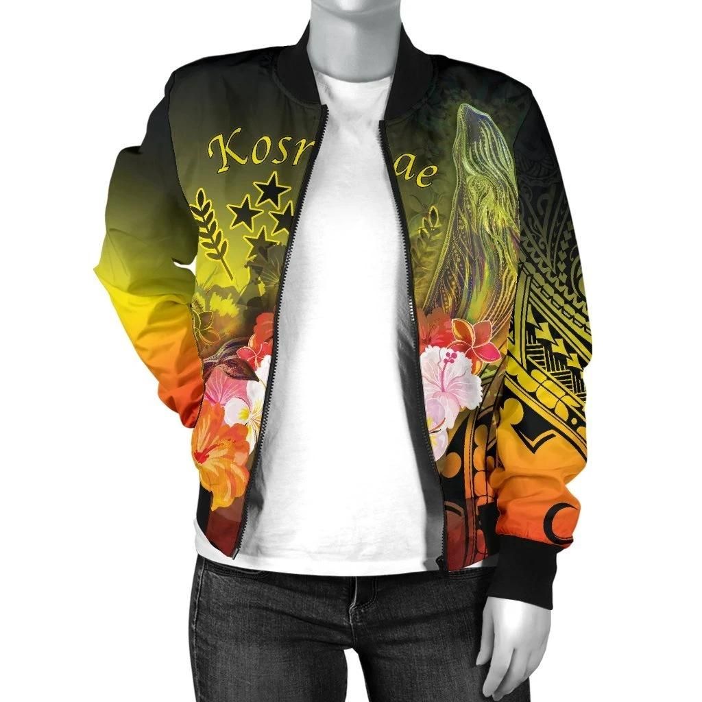 Kosrae-Womens-Bomber-Jacket-Humpback-Whale-with-Tropical-Flowers-Yellow-BN18-Bomber-Jacket-2