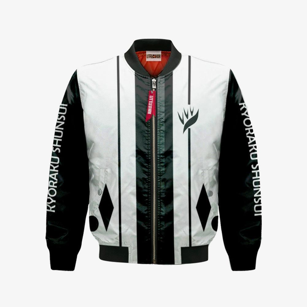 Kyoraku Shunsui Eighth Division Bomber Jacket Custom Bleach Cosplay Costumes Bomber Jacket Kyoraku Shunsui Eighth Division Bomber Jacket Custom Bleach Cosplay Costumes Bomber Jacket