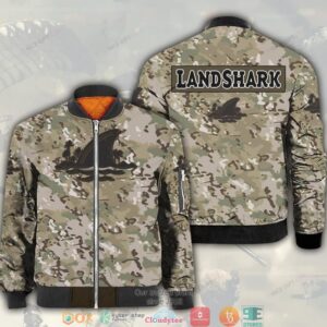 Landshark Lager Camouflage Bomber Jacket