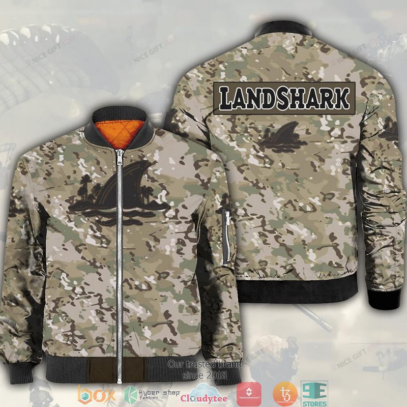 Landshark Lager Camouflage Bomber Jacket Landshark Lager Camouflage Bomber Jacket