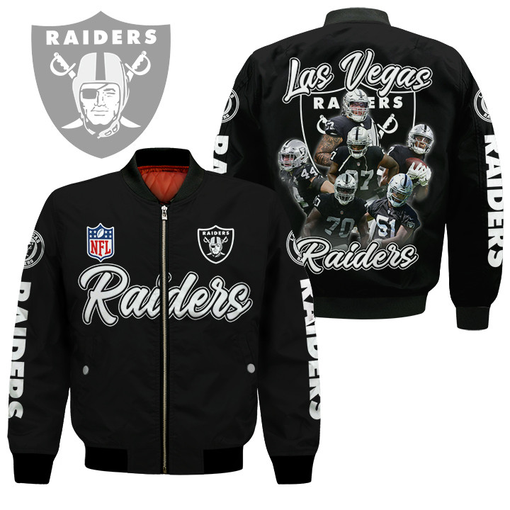 Las Vegas Raiders Players Nfl Bomber Jacket Las Vegas Raiders Players Nfl Bomber Jacket