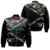 Las Vegas Riders Flowers Skull Tanktop Legging For Fan 3D Bomber Jacket