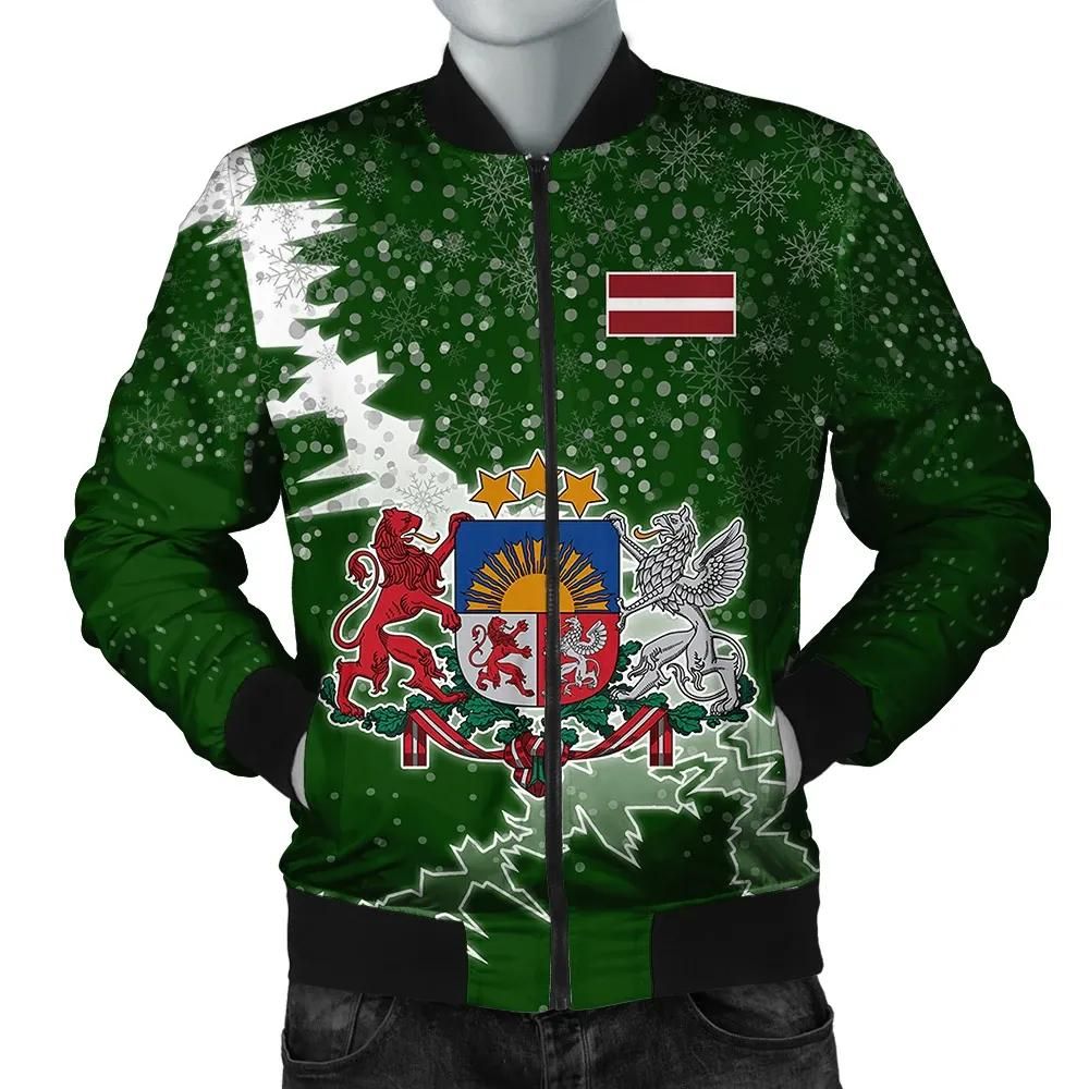 Latvia Christmas Coat Of Arms Men Bomber Jacket X Style J78 Bomber Jacket Latvia Christmas Coat Of Arms Men Bomber Jacket X Style J78 Bomber Jacket