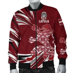 Latvia - The Latvian Lion Bomber Jacket A7 Bomber Jacket