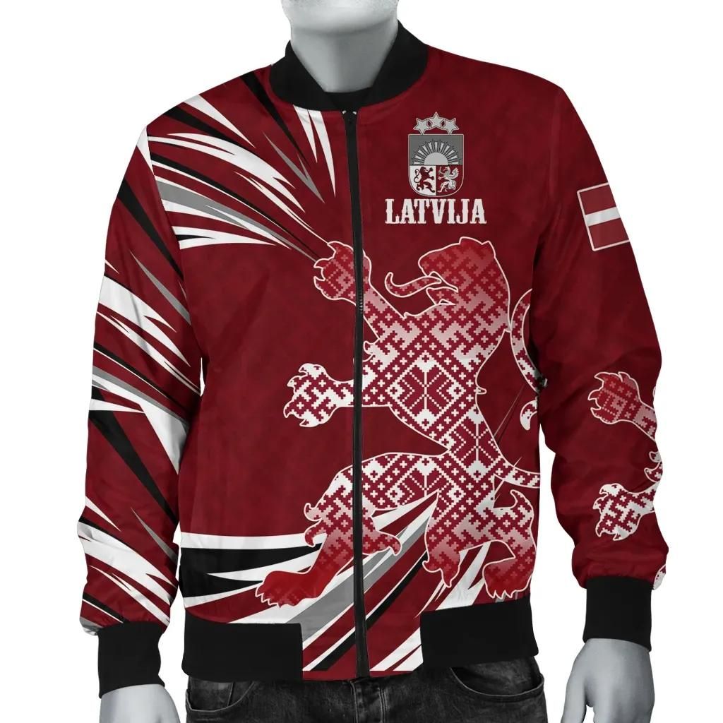 Latvia - The Latvian Lion Bomber Jacket A7 Bomber Jacket Latvia - The Latvian Lion Bomber Jacket A7 Bomber Jacket