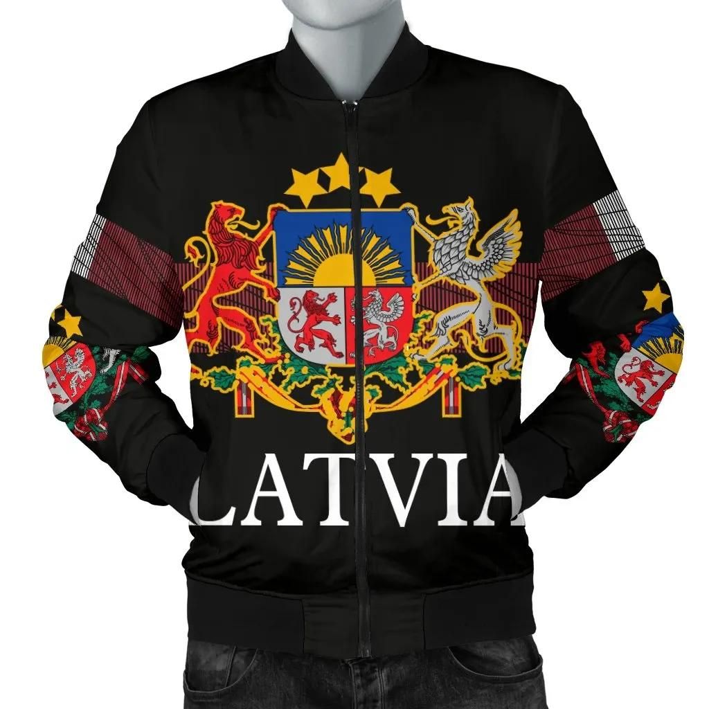 Latvia-United Men's Bomber Jacket A27 Bomber Jacket Latvia-United Men's Bomber Jacket A27 Bomber Jacket
