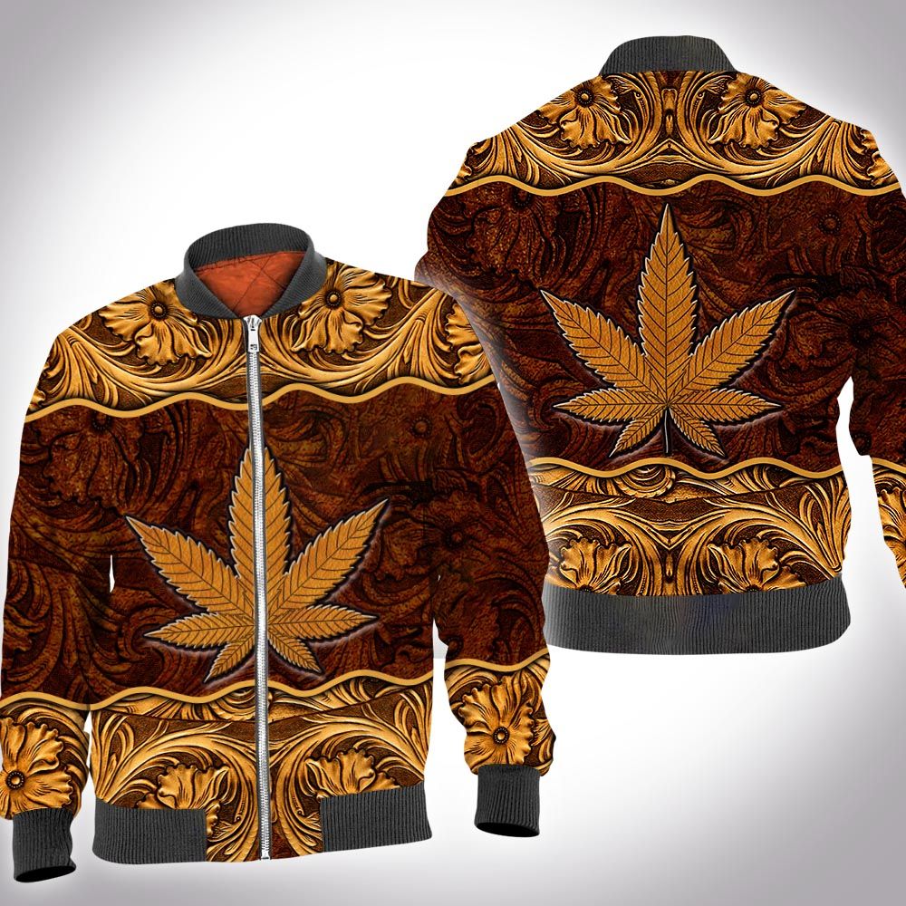 Leather weed leaf 3D All Over Printed Shirt Leather weed leaf 3D All Over Printed Shirt
