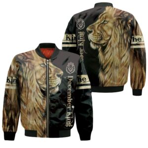 Lion December King 3D Bomber Jacket