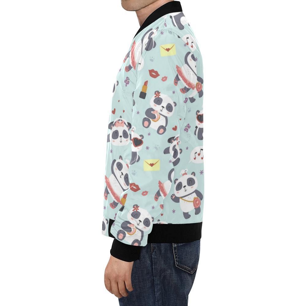 Lips-Panda-Pattern-Print-Mens-Bomber-Jacket-1