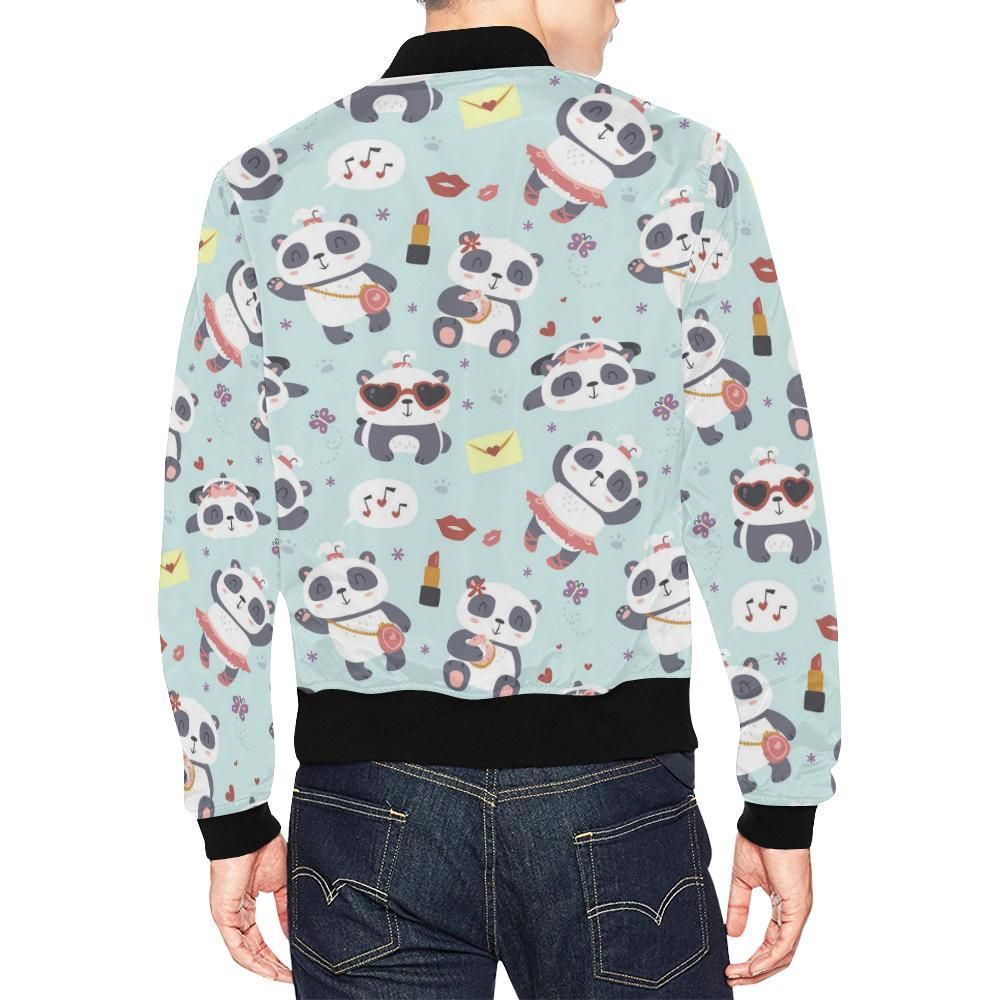 Lips-Panda-Pattern-Print-Mens-Bomber-Jacket-2