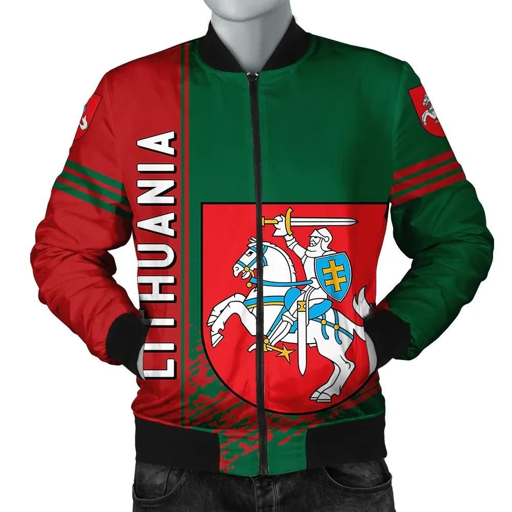 Lithuania Coat Of Arms Men Bomber Jacket Quarter Style J71 Bomber Jacket Lithuania Coat Of Arms Men Bomber Jacket Quarter Style J71 Bomber Jacket