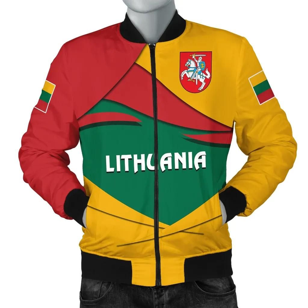 Lithuania Men's Bomber Jacket - Lithuania Pride Bomber Jacket Lithuania Men's Bomber Jacket - Lithuania Pride Bomber Jacket