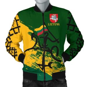Lithuania Men's Bomber Jacket - Lithuanian Tattoo A7 Bomber Jacket