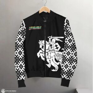 Lithuania Vytis Pattern Men's Bomber Jacket TH5 Bomber Jacket