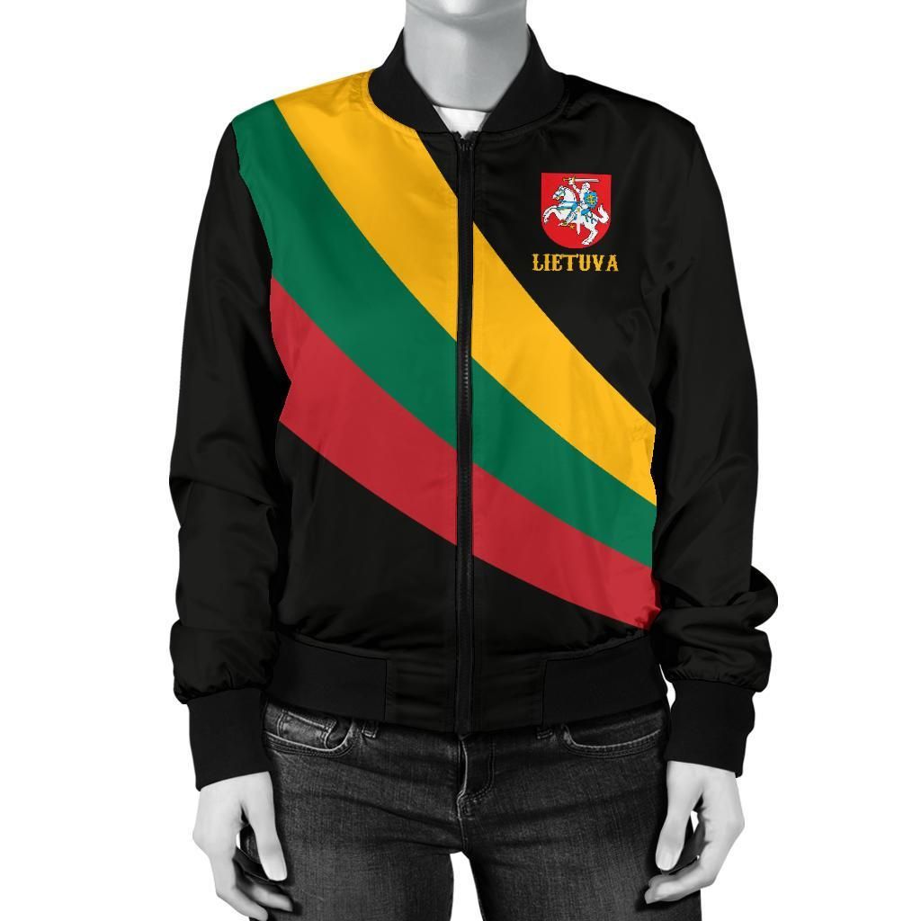 Lithuania Women's Bomber Jacket A7 Bomber Jacket Lithuania Women's Bomber Jacket A7 Bomber Jacket