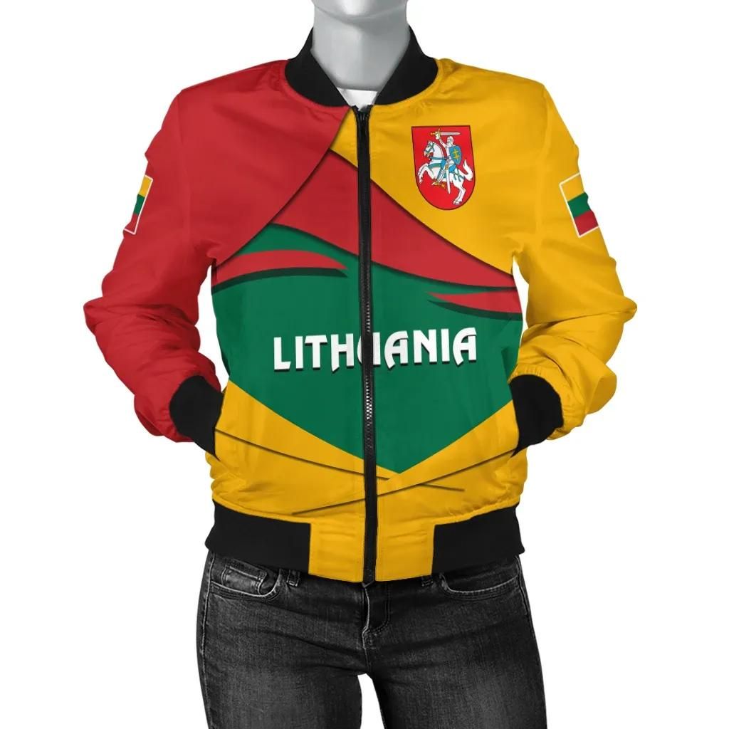Lithuania Women's Bomber Jacket - Lithuania Pride Bomber Jacket Lithuania Women's Bomber Jacket - Lithuania Pride Bomber Jacket