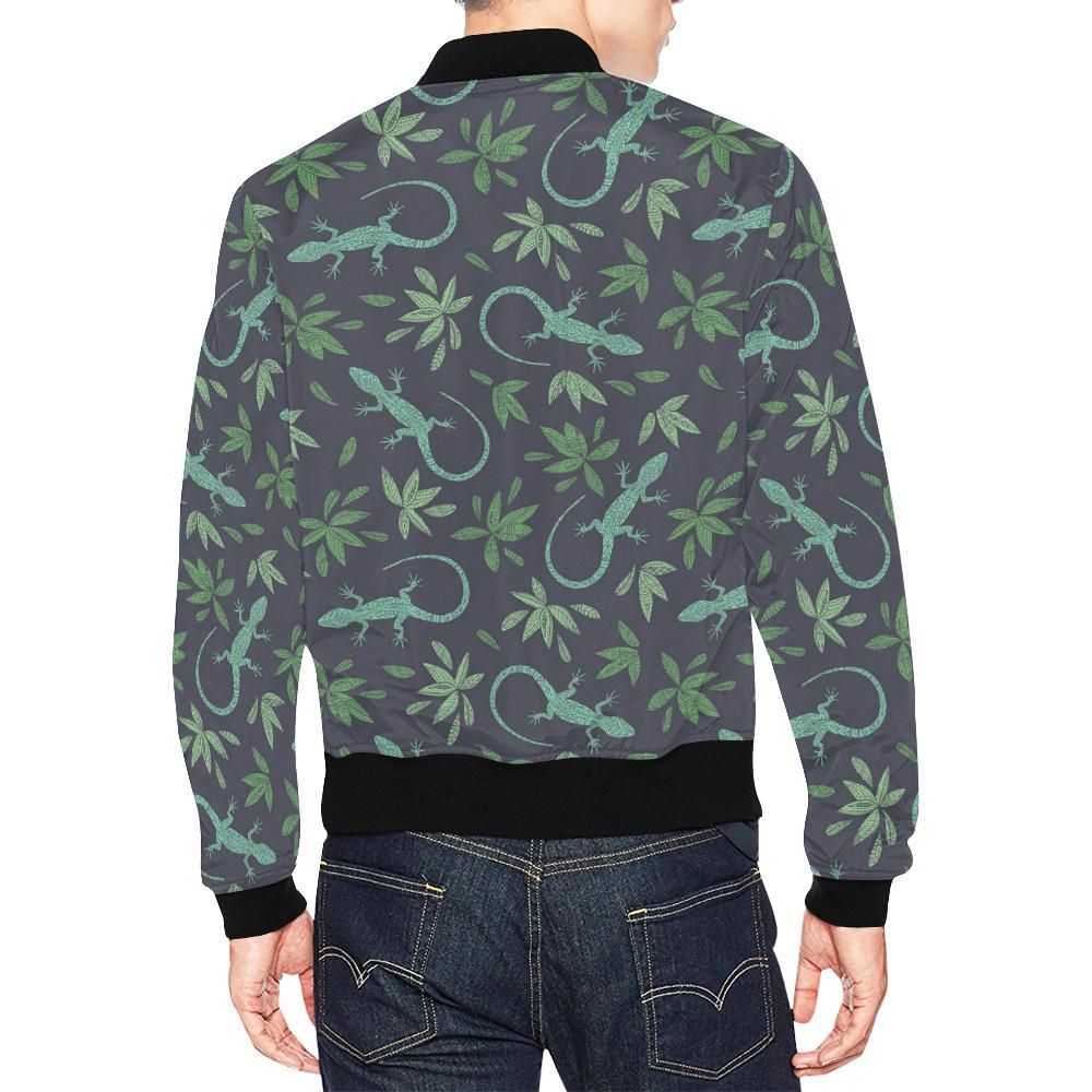 Lizard-Leaf-Pattern-Print-Mens-Bomber-Jacket-2