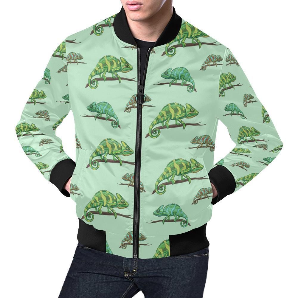 Lizard Print Pattern Mens Bomber Jacket Lizard Print Pattern Mens Bomber Jacket