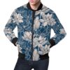 Lotus Print Pattern Mens Bomber Jacket