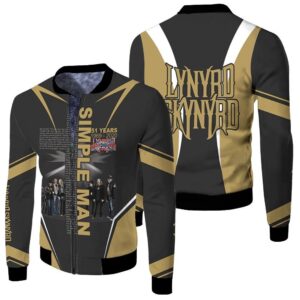 Lynyrd Skynyrd 51 Years Simple Man Lyric Studio Album 3D Designed Allover Gift For Lynyrd Skynyrd Fans Bomber Jacket