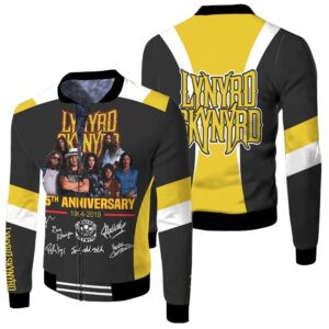Lynyrd Skynyrd 55th Anniversary 1964 2019 Rock Band Signatures 3D Designed Allover Gift For Lynyrd Skynyrd Fans Bomber Jacket
