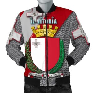 MALTA IL-VITORJA Men's Bomber Jacket - Malta Coat Of Arm - BN21 Bomber Jacket