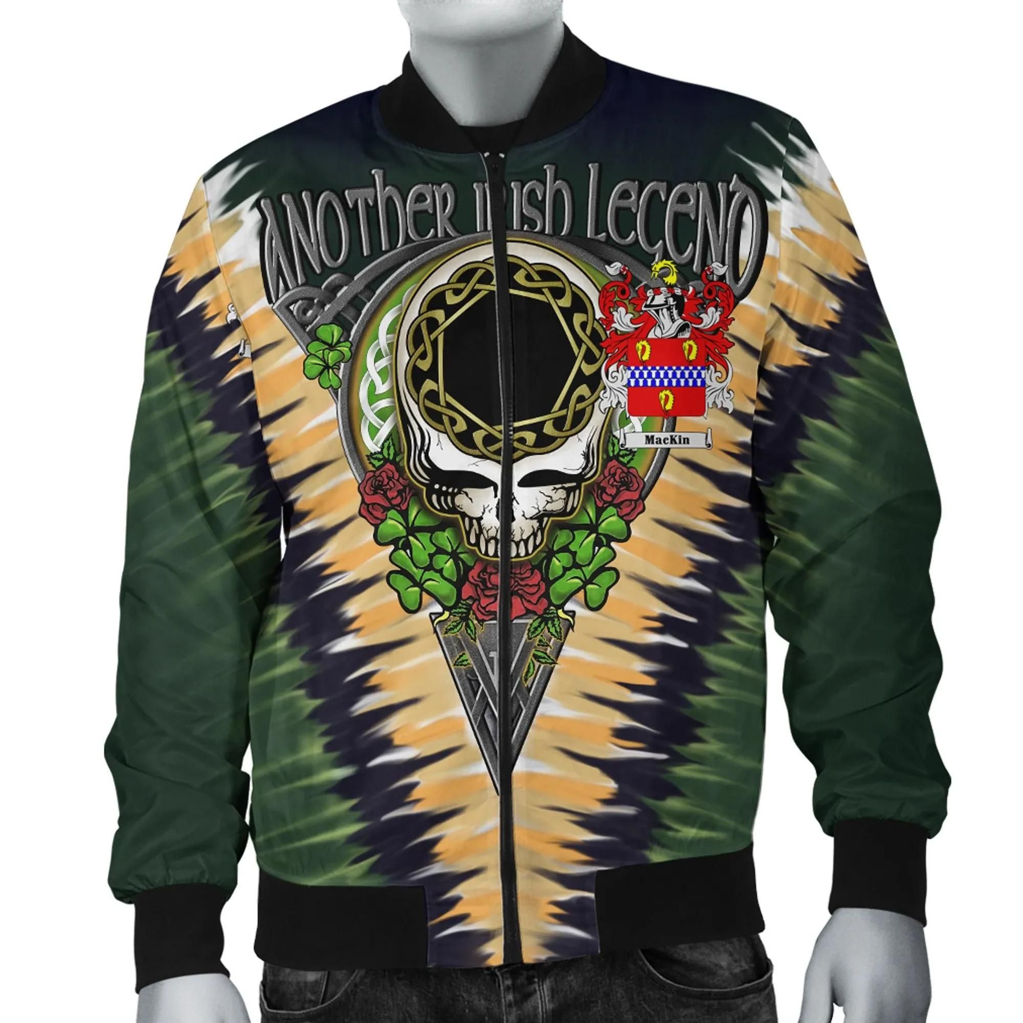 Mackin Ireland Bomber Jacket - GD Irish Legend Shamrock V Tie-Dye A7 Bomber Jacket Mackin Ireland Bomber Jacket - GD Irish Legend Shamrock V Tie-Dye A7 Bomber Jacket