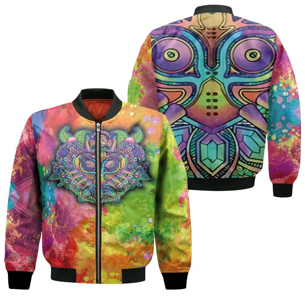 Majora Antagonist Legend Of Zelda Abstract 3D Bomber Jacket Majora Antagonist Legend Of Zelda Abstract 3D Bomber Jacket