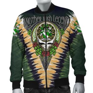 Mallin or O'Mallan Ireland Bomber Jacket - GD Irish Legend Shamrock V Tie-Dye A7 Bomber Jacket