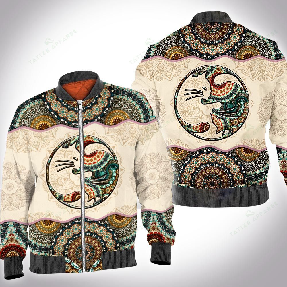 Mandala Cat yinyang 3D All Over Printed Shirt Mandala Cat yinyang 3D All Over Printed Shirt